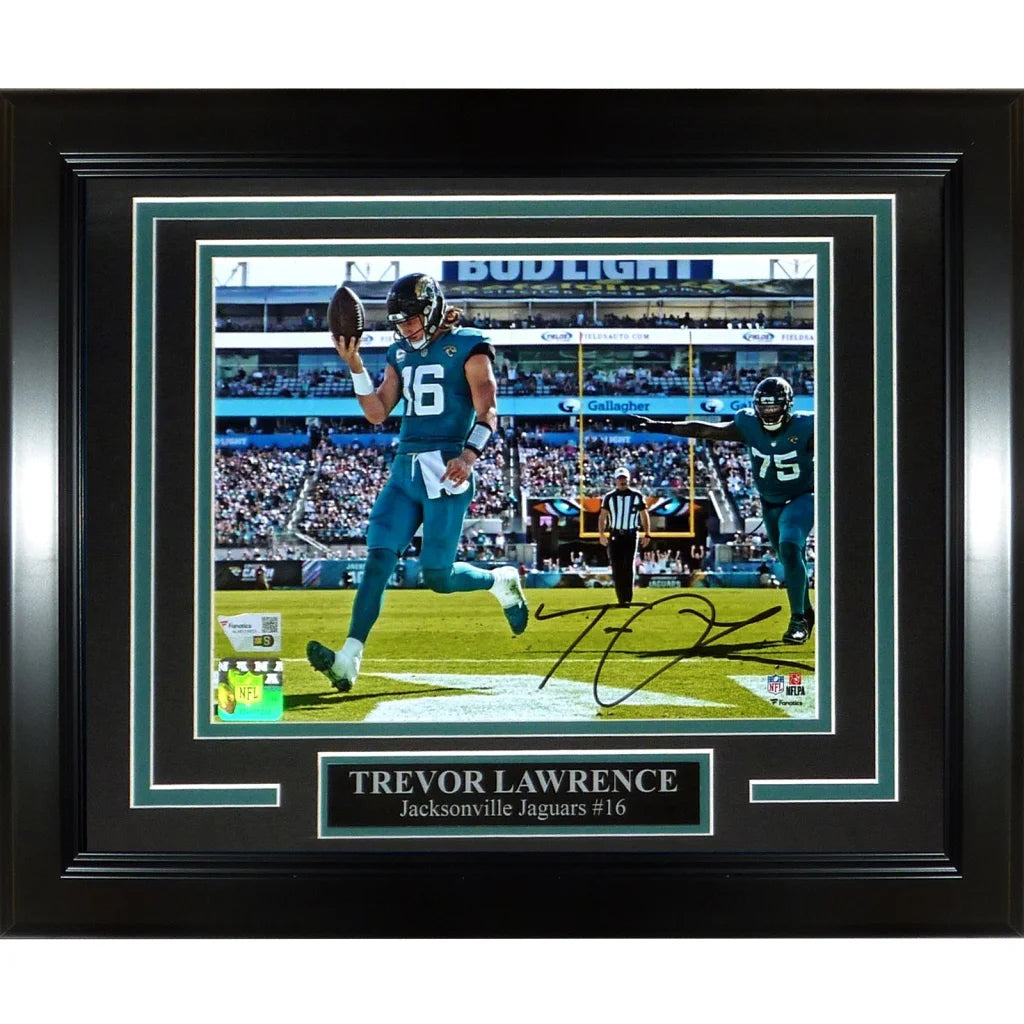 Trevor Lawrence autographed Jacksonville Jaguars framed 8x10 photo