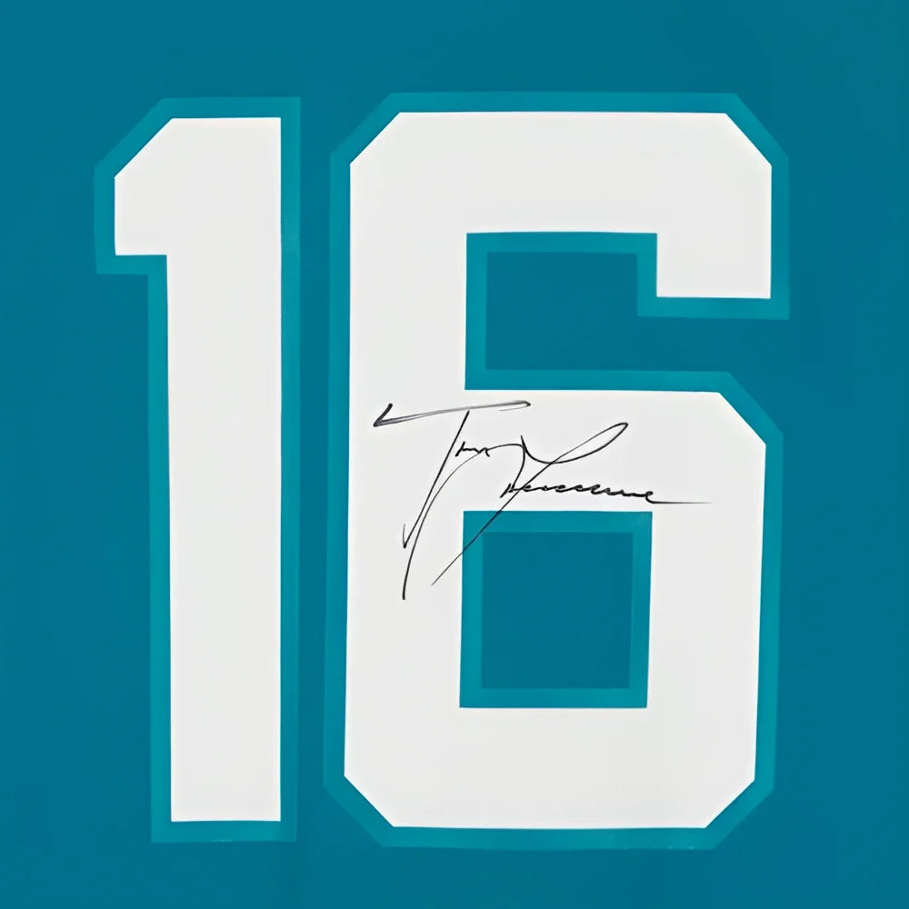 Trevor Lawrence autographed Jacksonville Jaguars teal Nike jersey number 16