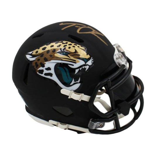 Trevor Lawrence Signed Jaguars Flat Black Mini Helmet | Creative Sports | vintageantiquesgifts.com