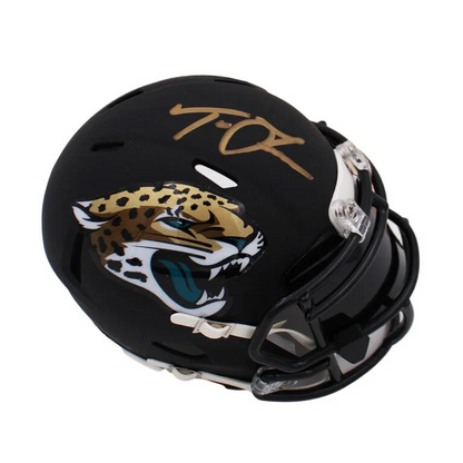 Trevor Lawrence Signed Jaguars Flat Black Mini Helmet | Authentic Sports Collectible | vintageantiquesgifts.com