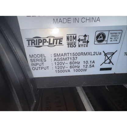 Tripp Lite SU1500RTXL2UA smart online UPS 1500VA black casing
