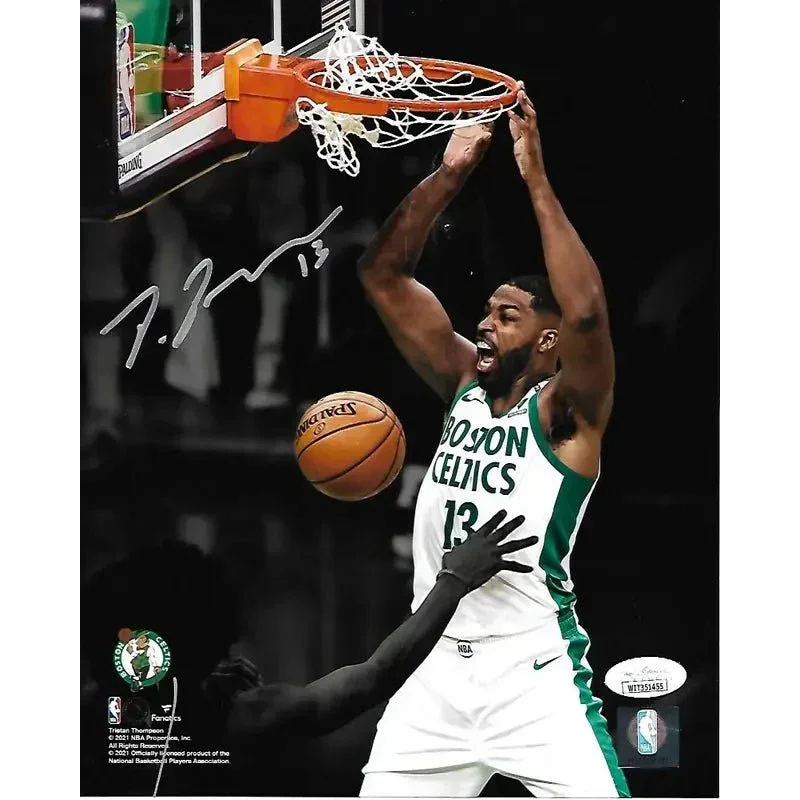 Autographed Tristan Thompson Boston Celtics dunk photo with COA for Boston Celtics fans