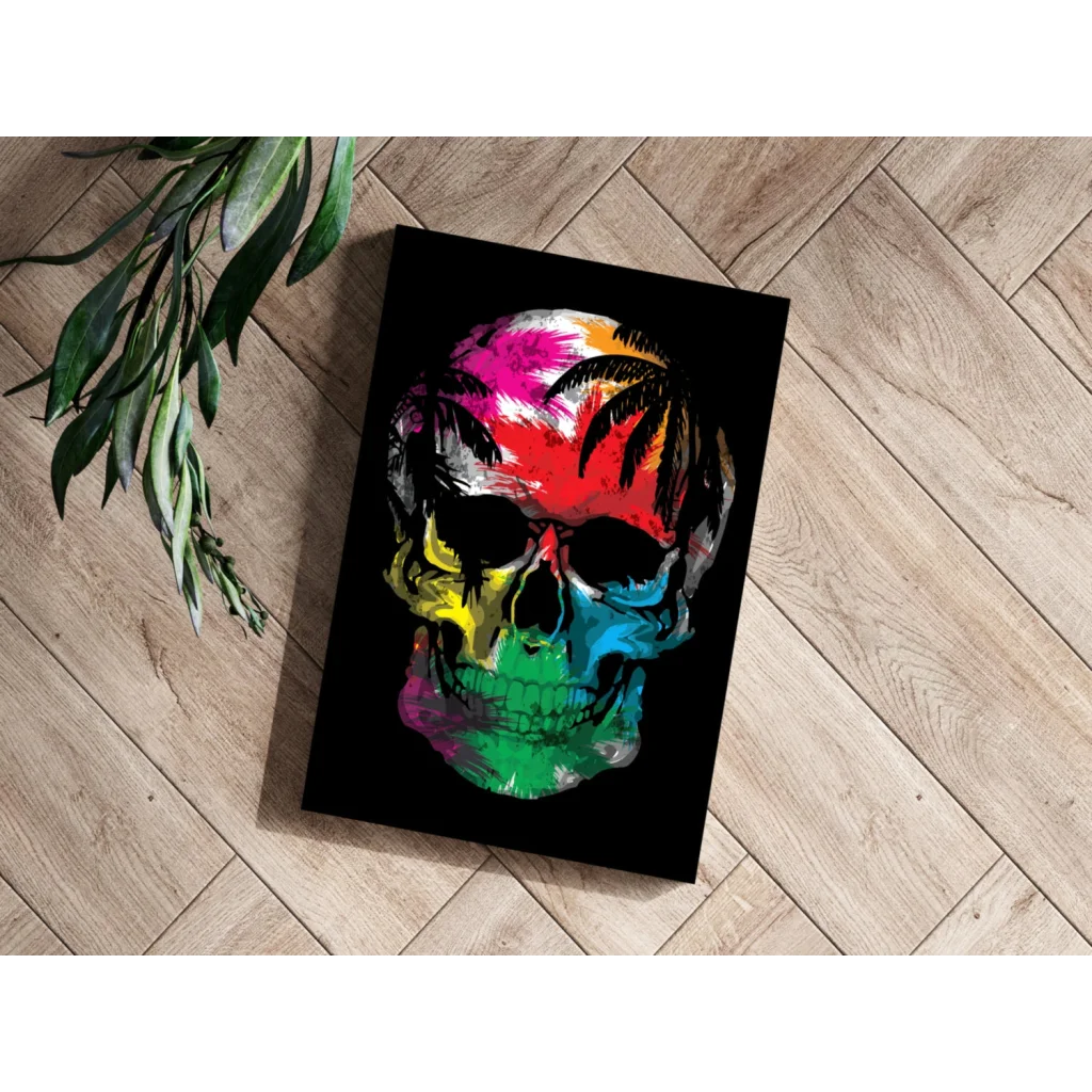 Tropical Skull Paradise Aluminum Print | Modern Wall Art Decor | vintageantiquesgifts.com