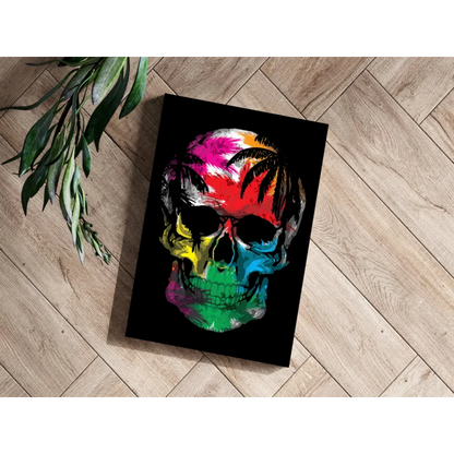 Tropical Skull Paradise Aluminum Print | Modern Wall Art Decor | vintageantiquesgifts.com