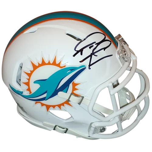 Tua Tagovailoa autographed Miami Dolphins mini helmet with team logo