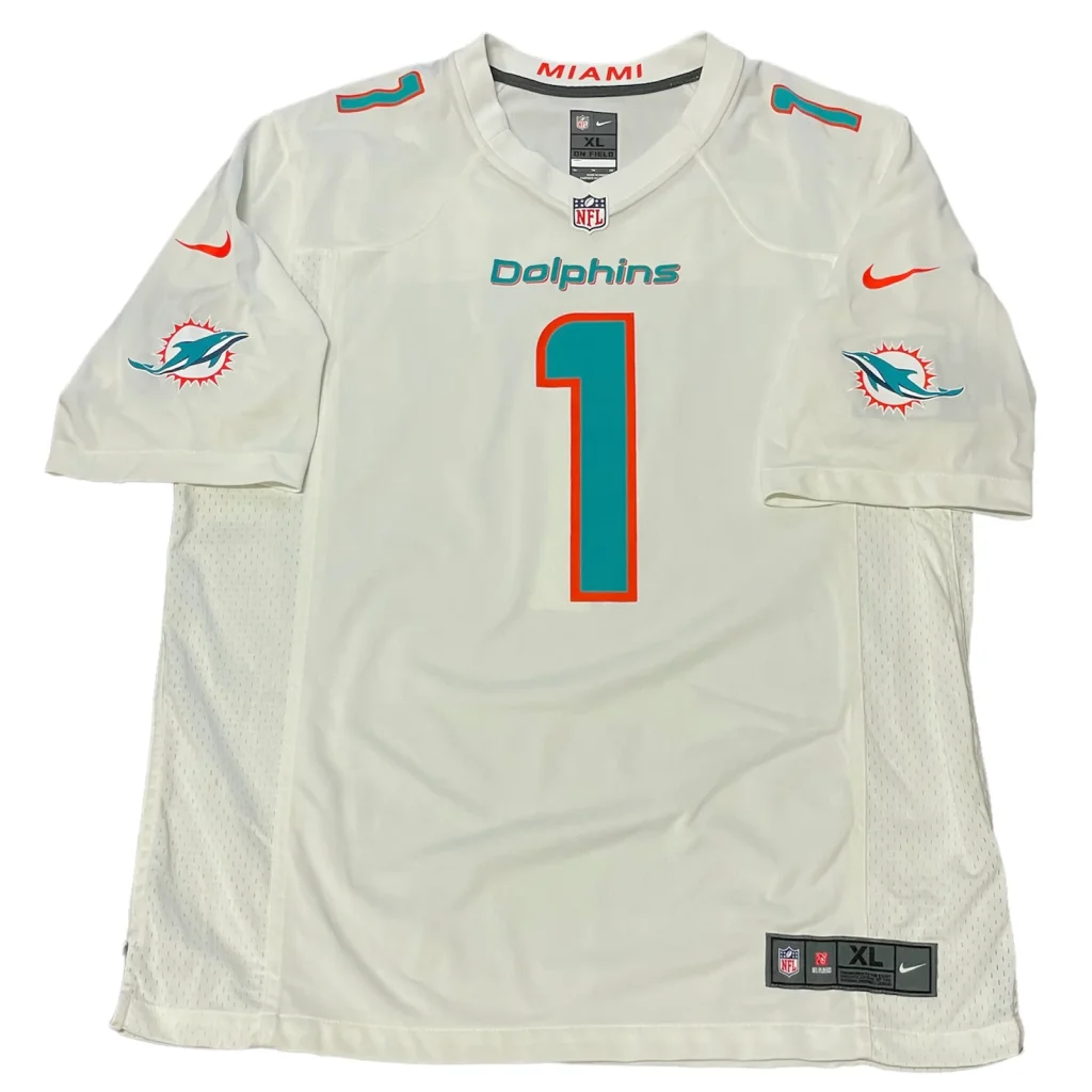 Tua Tagovailoa autographed Miami Dolphins white Nike jersey #1