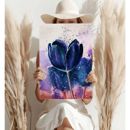 Stunning Blue Tulip Insigne Aluminum Prints for Your Walls | Contemporary Home Wall Art | vintageantiquesgifts.com