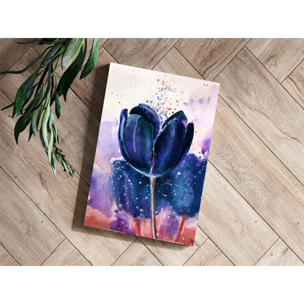 Stunning Blue Tulip Insigne Aluminum Prints for Your Walls | Modern Wall Art Decor | vintageantiquesgifts.com