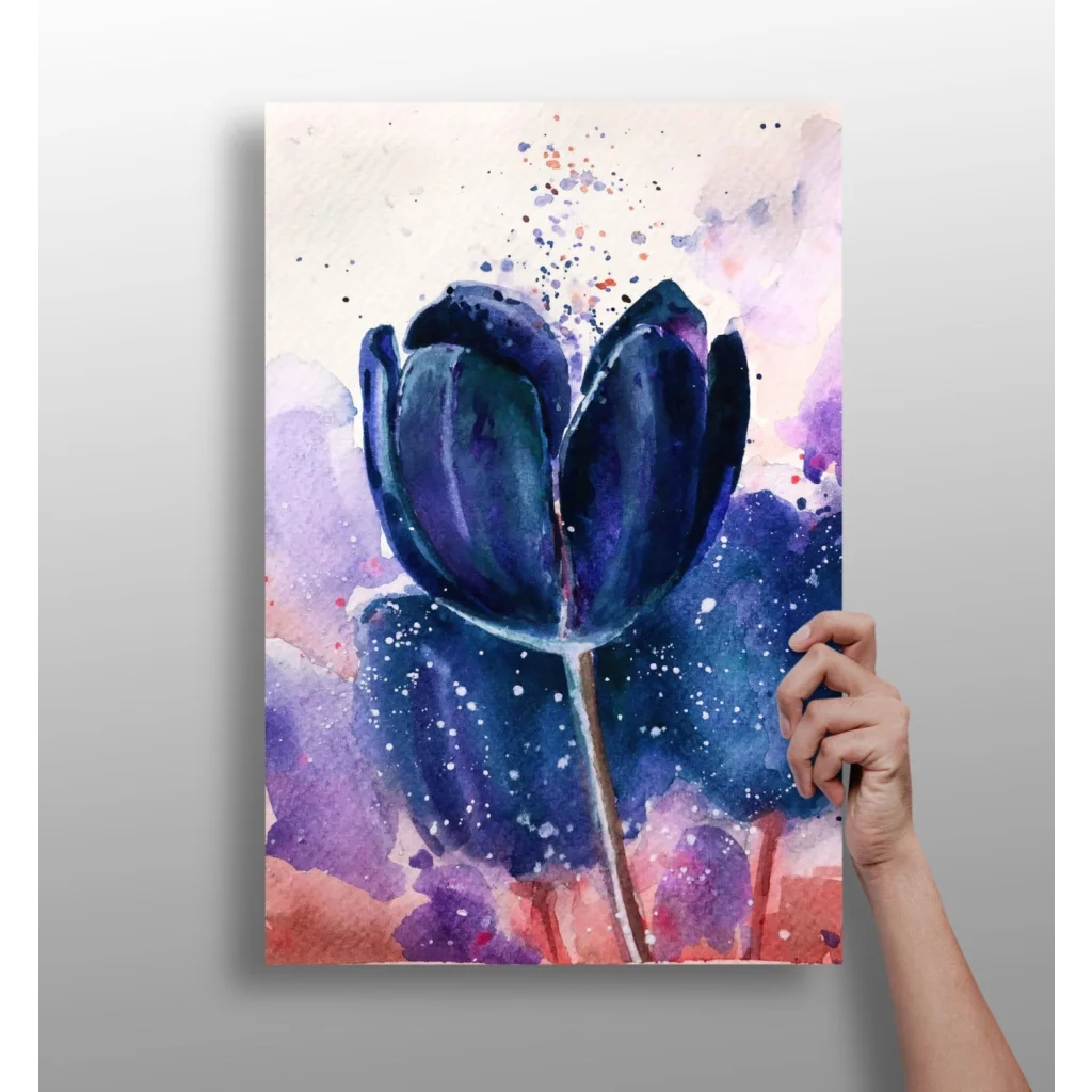 Stunning Blue Tulip Insigne Aluminum Prints for Your Walls | Insigneart USA | vintageantiquesgifts.com