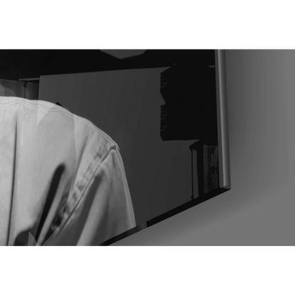 Tupac Shakur black and white smoke wall art print with white shirt details