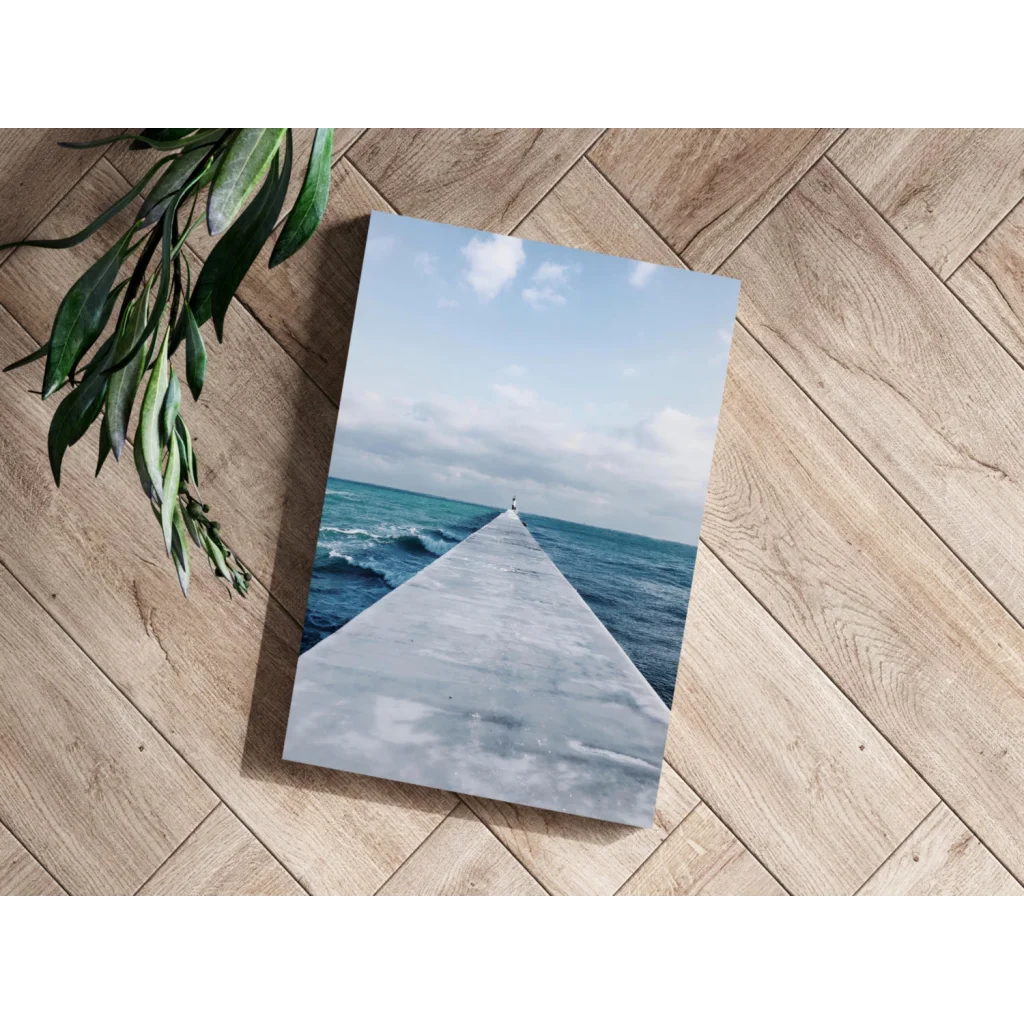 Serene turquoise waters pier canvas print for modern homes