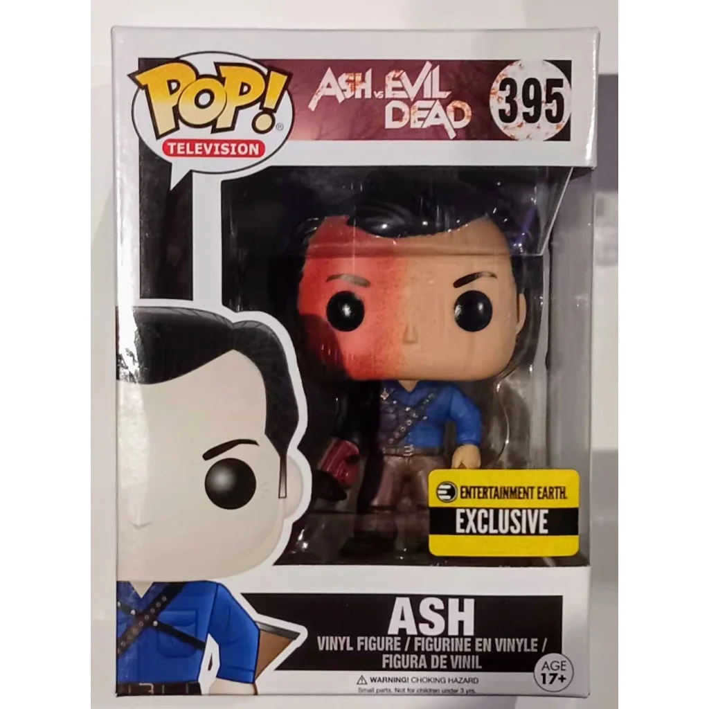 Funko Pop Evil Dead Ash figure with red blue vinyl details from Entertainment Earth