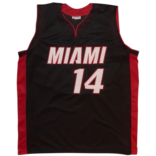 Tyler Herro autographed black Miami Heat custom jersey #14 back
