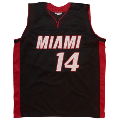 Tyler Herro autographed black Miami Heat custom jersey #14 back