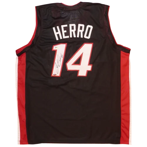 Tyler Herro autographed Miami black custom jersey back, Herro #14