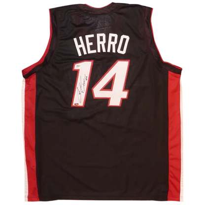 Tyler Herro autographed Miami black custom jersey back, Herro #14