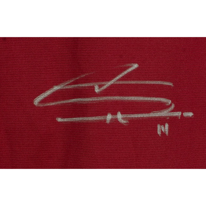 Red fabric with a white signature of Tyler Herro on Miami Heat jersey XL with JSA auth