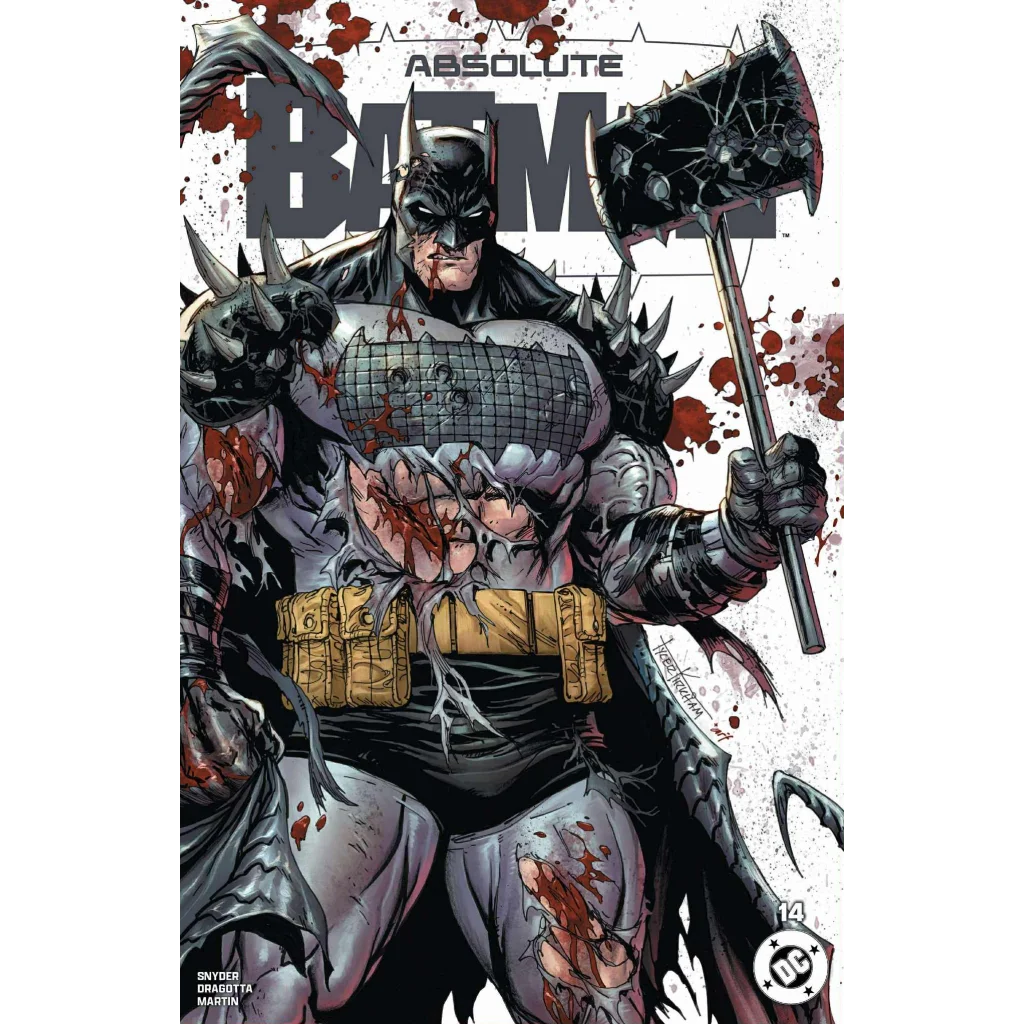 Tyler Kirkham exclusive battle damaged Batman with axe