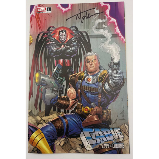 Signed Marvel comic with Cable and Mr Sinister by Tyler Kirkham from Unknown Comics Tyler