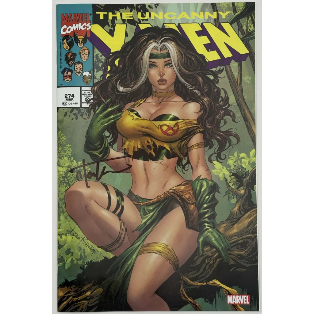 Uncanny X-Men comic book cover featuring Rogue art by Tyler Kirkham and Jim Lee