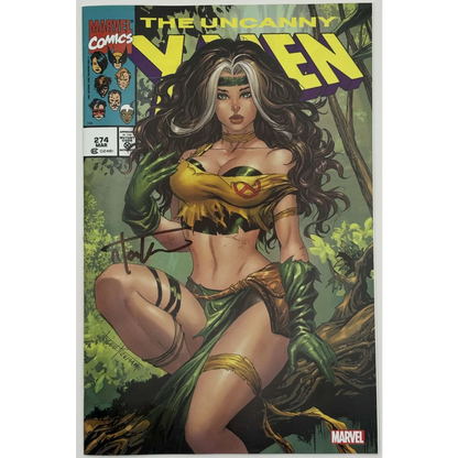 Uncanny X-Men comic book cover featuring Rogue art by Tyler Kirkham and Jim Lee