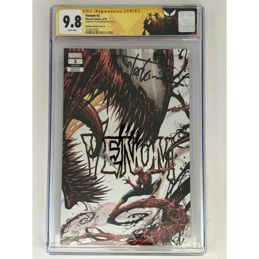 Tyler Kirkham signed Venom #2 CGC 9.8 yellow label variant comic
