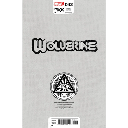 Comic book cover for Marvels Wolverine 42 Fall of X variant by Tyler Kirkham