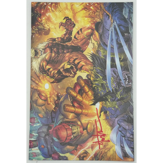 Tyler Kirkham signed Wolverine variant comic with muscular action poses