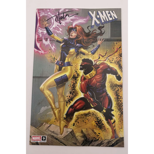 Autographed Tyler Kirkham X-Men Comic with Jean Grey and Vulcan cover
