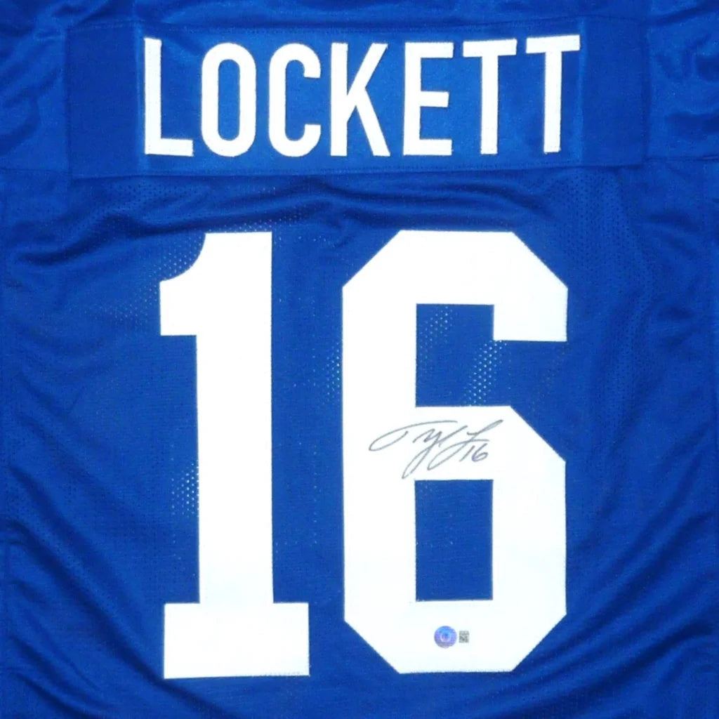 Tyler Lockett autographed Seattle blue jersey number 16