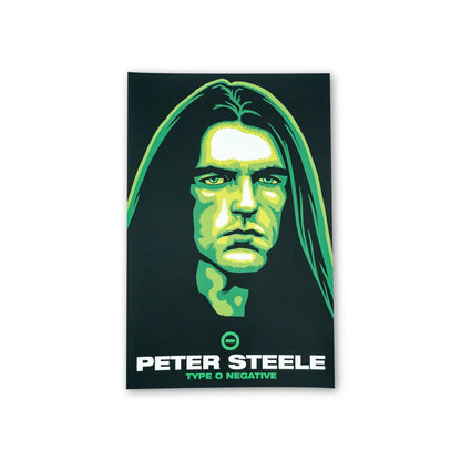 Green stylized portrait magnet of peter steele from type o negative bloody kisses 30 deluxe bundle product