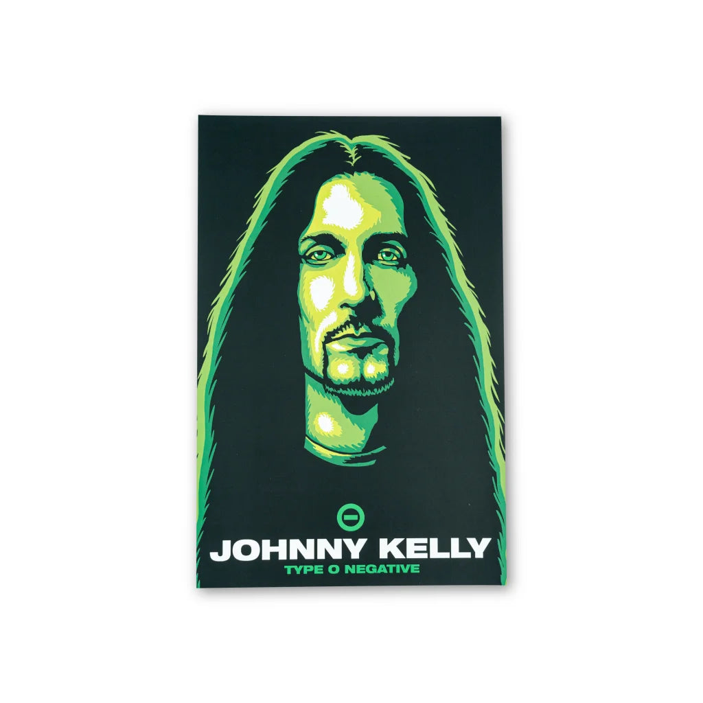 Green stylized portrait magnet of johnny kelly from type o negative bloody kisses 30 deluxe bundle product