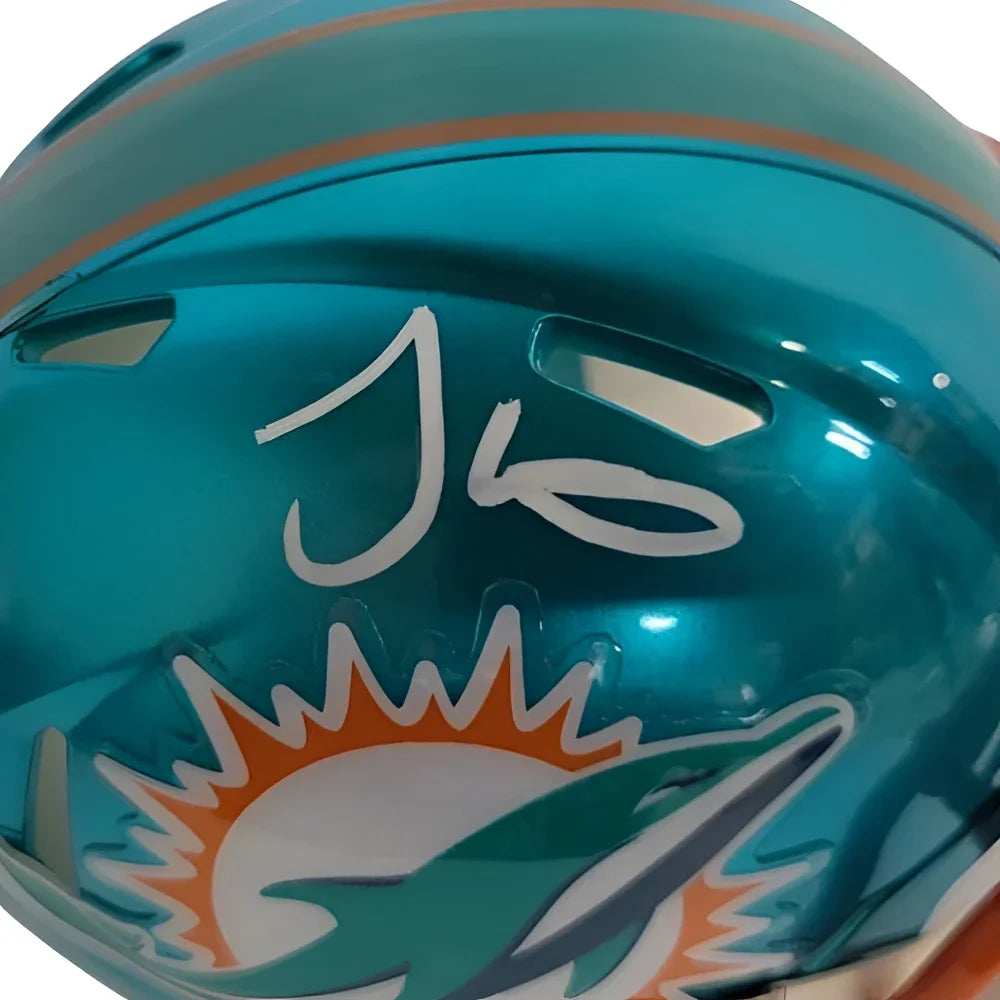 Tyreek Hill autographed Miami Dolphins flash alternate mini helmet