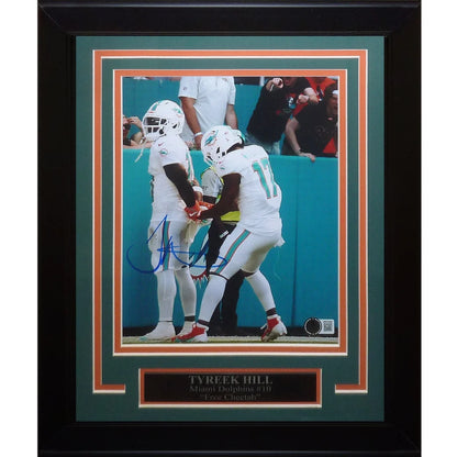 Tyreek Hill autographed Miami Dolphins framed photo with Beckett COA