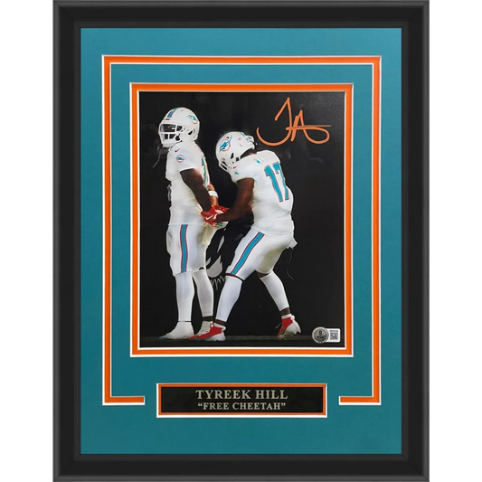 Tyreek Hill autographed Miami Dolphins deluxe 8x10 photo with handcuffs celebration