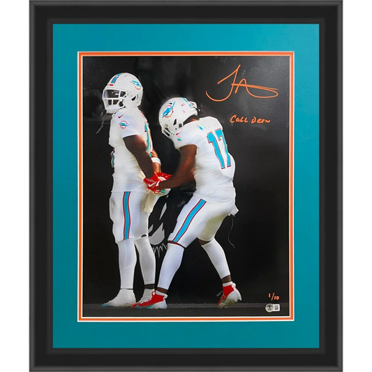 Tyreek Hill autographed Miami Dolphins framed photo with Jalen Ramsey