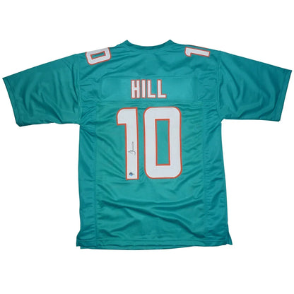 Tyreek Hill autographed teal Miami Dolphins jersey with Hill 10