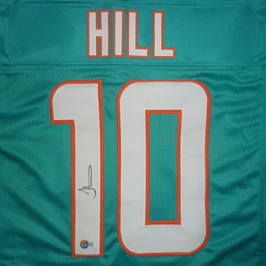 Tyreek Hill autographed Miami Dolphins teal custom jersey #10