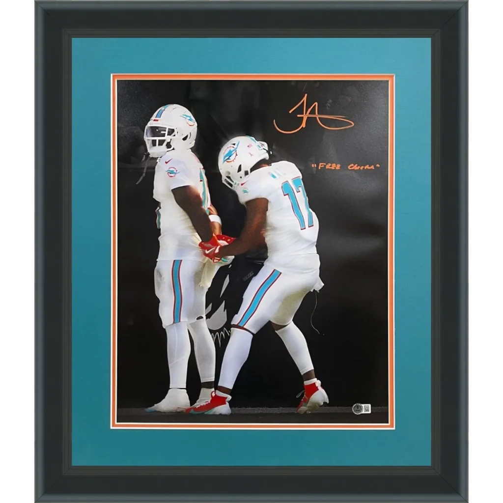 Tyreek Hill Miami Dolphins deluxe framed 16x20 photo