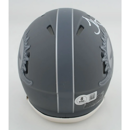 Tyreek Hill signed Miami Dolphins mini helmet in charcoal gray
