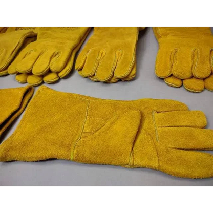 Yellow leather MIG welding gloves from the Ultimate Blackstone MIG Welding Gloves Protection Pack