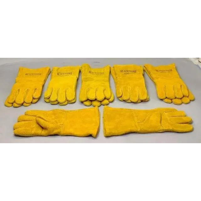 Yellow leather MIG welding gloves from the Ultimate Blackstone MIG Welding Gloves Protection Pack