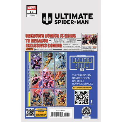 Ultimate Spider-Man 13 comics Frany exclusive var cover with black and white Spider-Man art