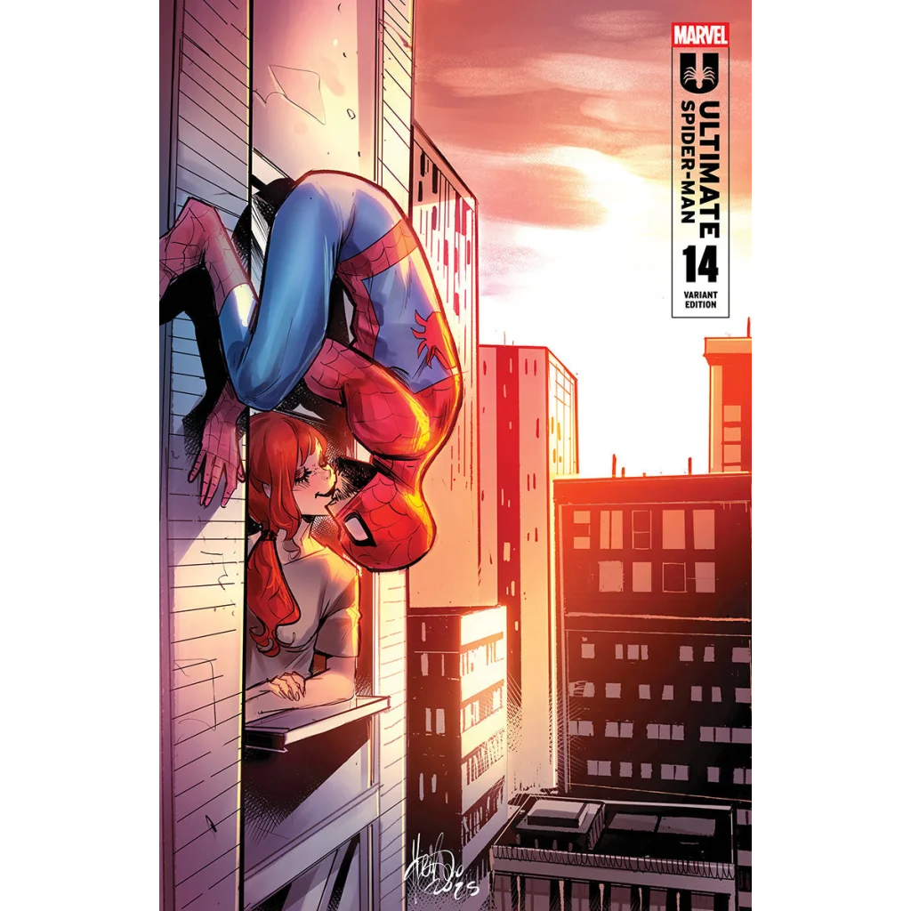 Ultimate Spider-Man 14 comic Mirka Andolfo exclusive variant cover with superhero action