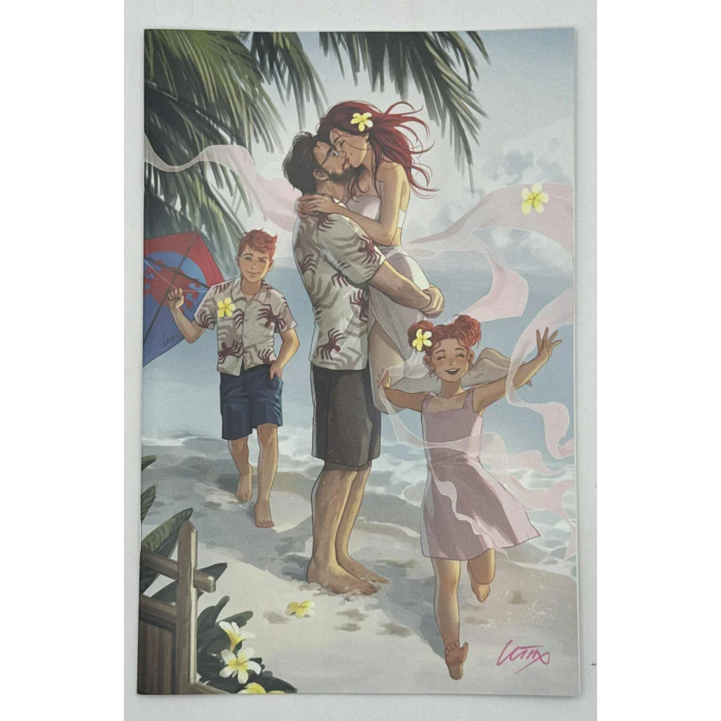 Ultimate Spider-Man Unknown Comics Leirix exclusive beach family portrait