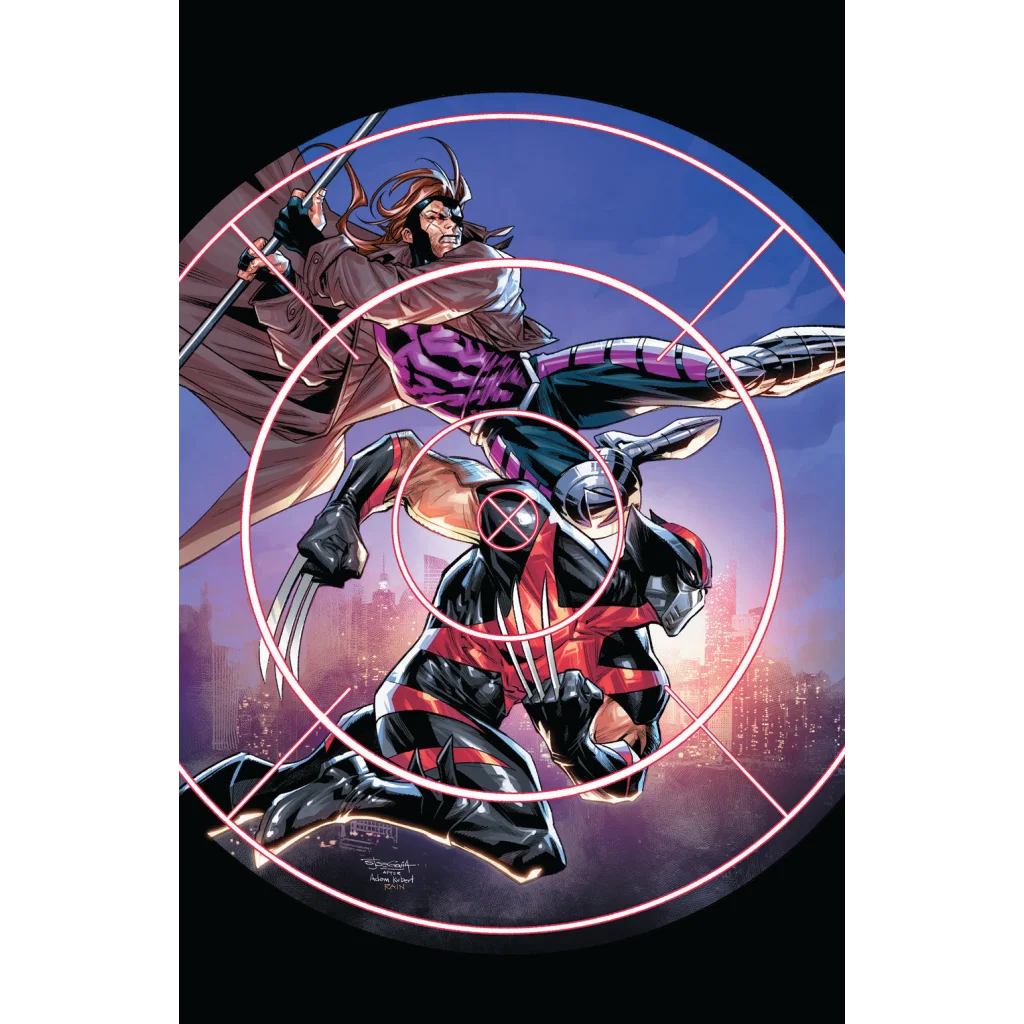 Ultimate Wolverine Stephen Segovia comic cover with Gambit, Wolverine, and targeting reticle