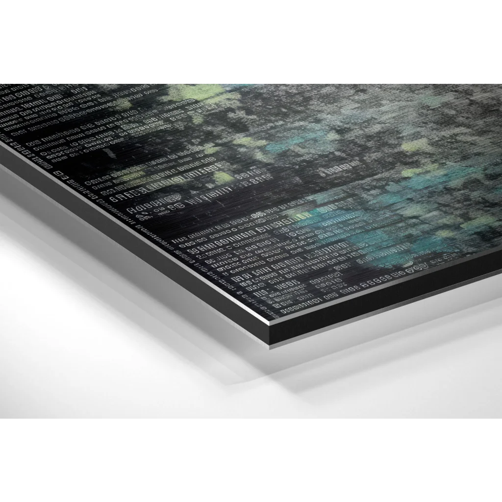 Stunning Brushed Aluminium Dibond Abstract Art Print | Glass Wall Art Print | vintageantiquesgifts.com