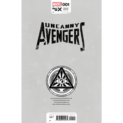 Variant comic book cover of Uncanny Avengers Unity Squad by Jonathan Hickman