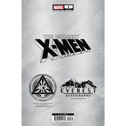 Variant edition comic book cover for UNCANNY X-MEN #1 from Unknown Comics Marvel Studios