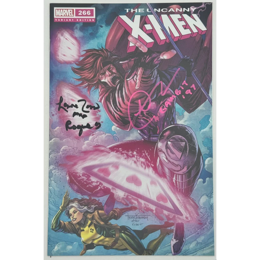 Vibrant Uncanny X-Men comic cover, facsimile edition double signed by Lenore Zann